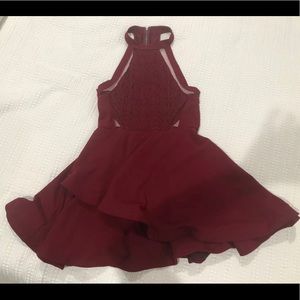 Burgundy short party dress